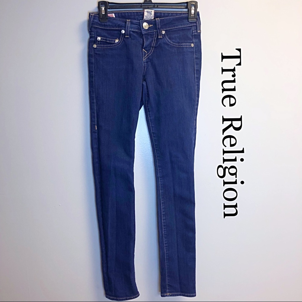 True Religion Dark Wash Skinny Jeans 23